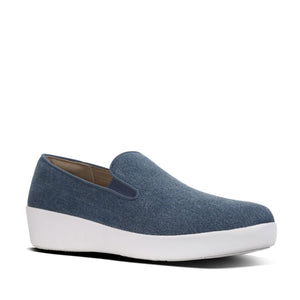 Fit Flop Superskate Loafers Shimmer Denim Blue נעלי פיט פלופ