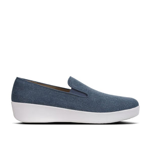 Fit Flop Superskate Loafers Shimmer Denim Blue נעלי פיט פלופ