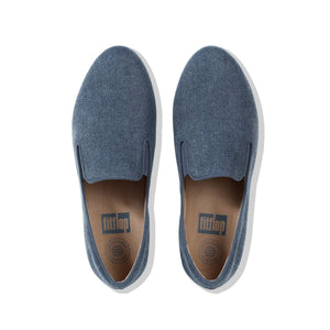 Fit Flop Superskate Loafers Shimmer Denim Blue נעלי פיט פלופ