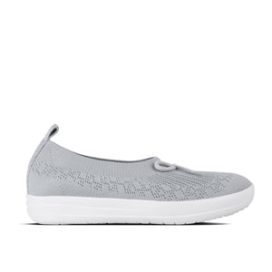 Fit Flop Uberknit Slip-On Ballerina With Bow Pearl נעלי פיט פלופ