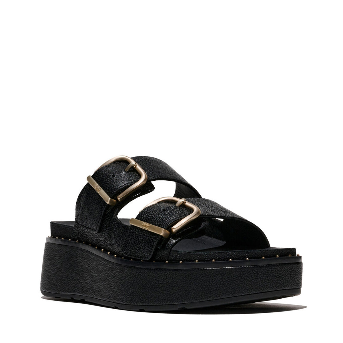 Fit Flop Gen FF Max 2 Bar Buckle Slide Tumbled All Black כפכפי פיטפלופ לנשים