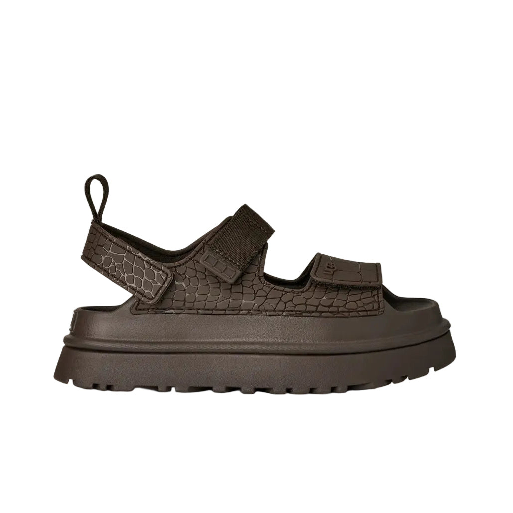 UGG GoldenGlow Embossed Dense Smoke סנדלי גולדנגלואו אמבוסד אפור