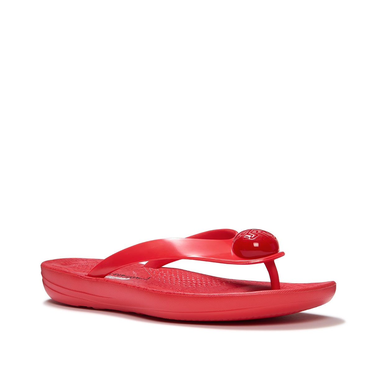 Fit Flop X Keith Haring Iqushion Button Flip-Flops Signal Red כפכפי פיטפלופ לנשים