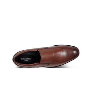 Rockport Men's Darrek Dress Apron Toe Slip On Shoes British Tan מוקסין רוקפורט גברים