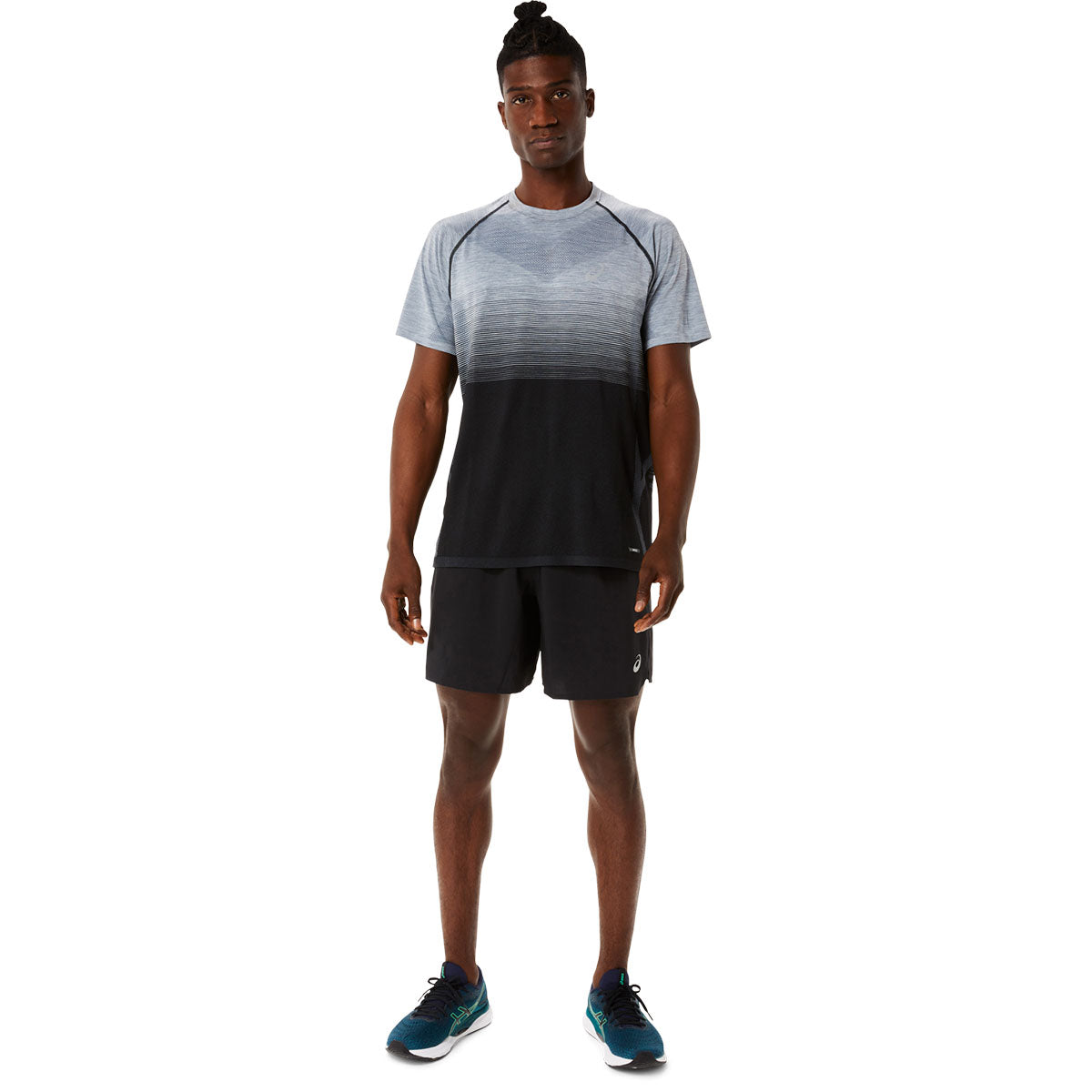 Asics Seamless Ls Top Black Grey חולצת אסיקס לגברים