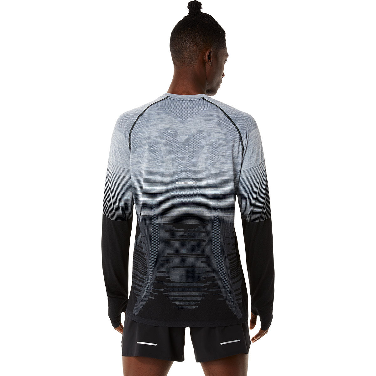 Asics Seamless Ls Top Black Grey חולצת אסיקס לגברים