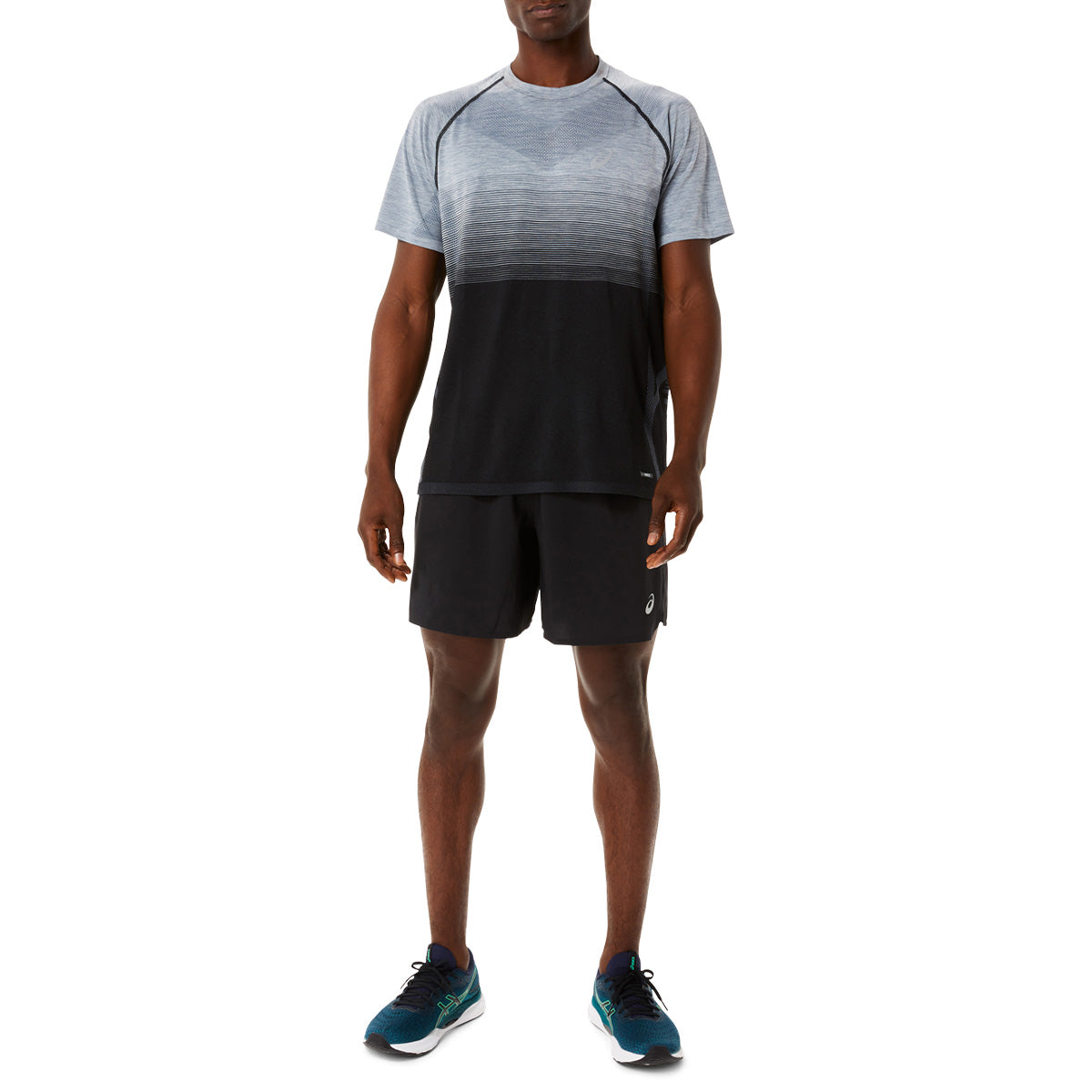 Asics Seamless Ss Top Black Grey חולצת גברים אסיקס