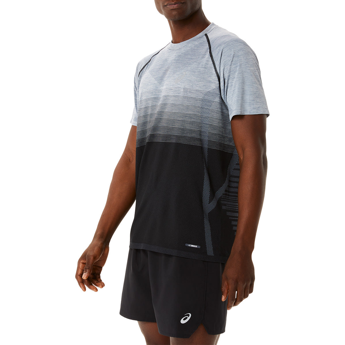 Asics Seamless Ss Top Black Grey חולצת גברים אסיקס