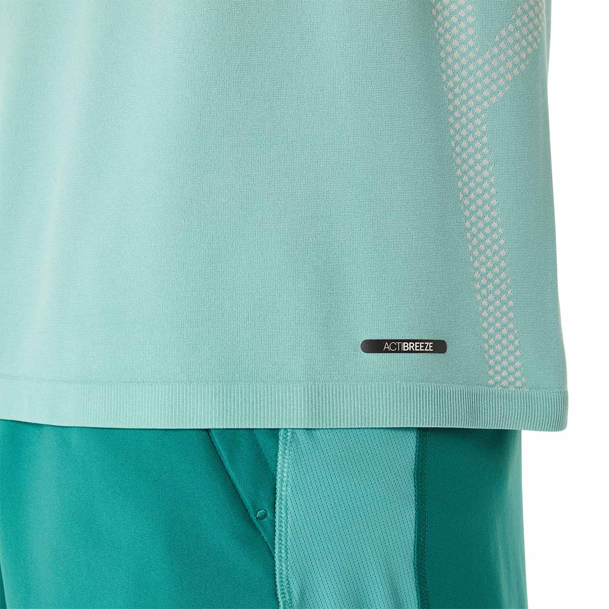 Asics Seamless Ss Top Men Birch Oasis Green חולצת ריצה לגברים אסיקס