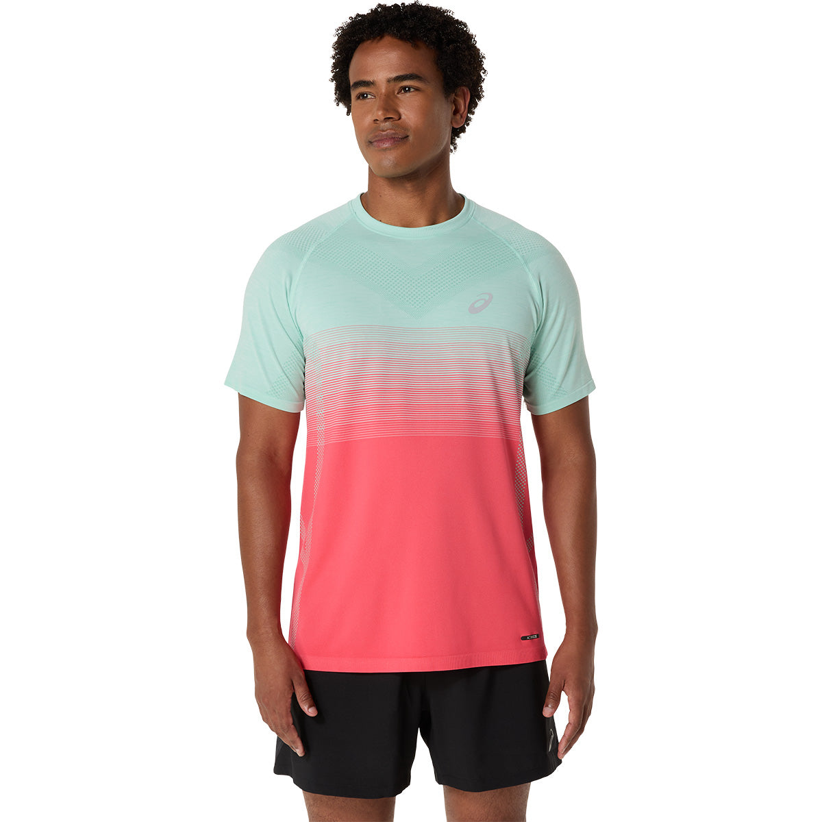 Asics Seamless Ss Top Men Coral Reef Oasis Green חולצת אסיקס לגברים