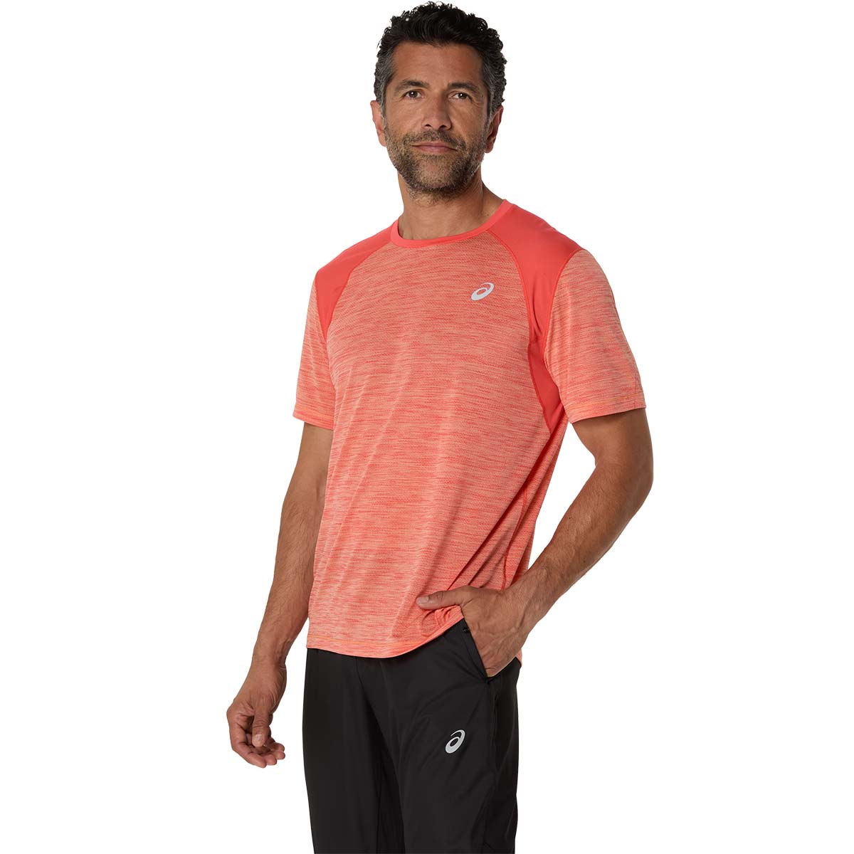 Asics Road Ss Top Men Coral Reef Mojave חולצת ריצה לגברים
