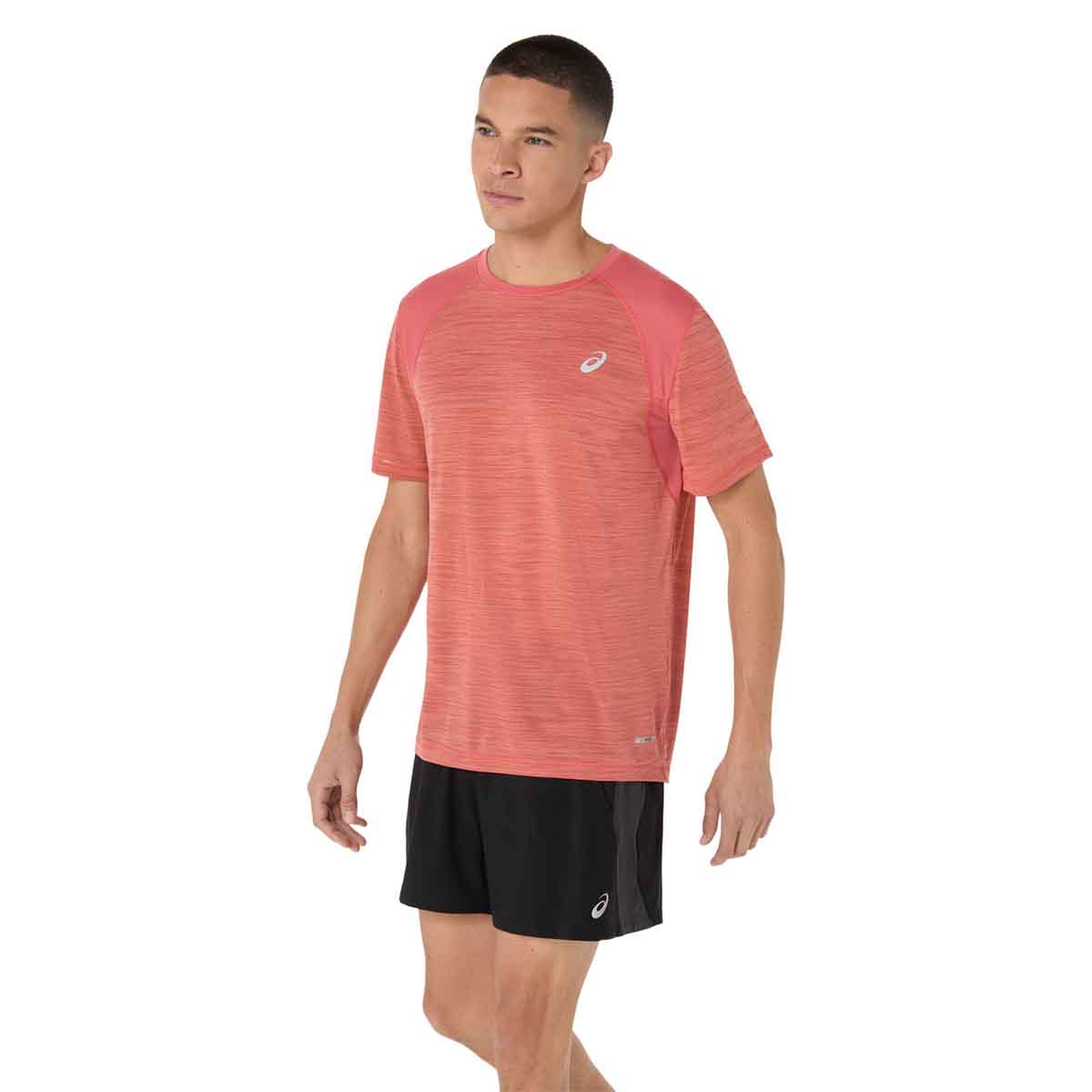 Asics Road Ss Top Man Dark Pink Clay חולצת ריצה אסיקס לגברים