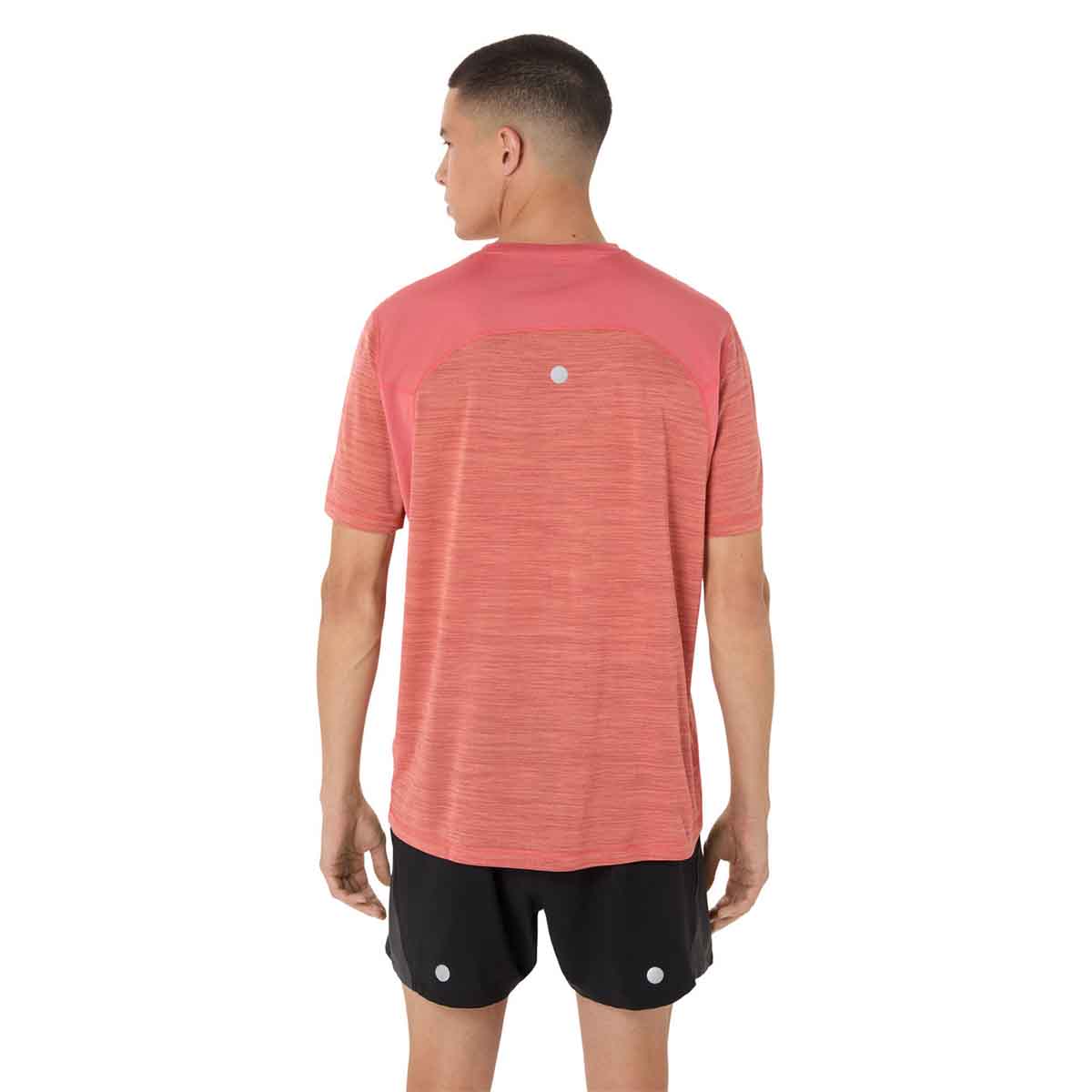 Asics Road Ss Top Man Dark Pink Clay חולצת ריצה אסיקס לגברים