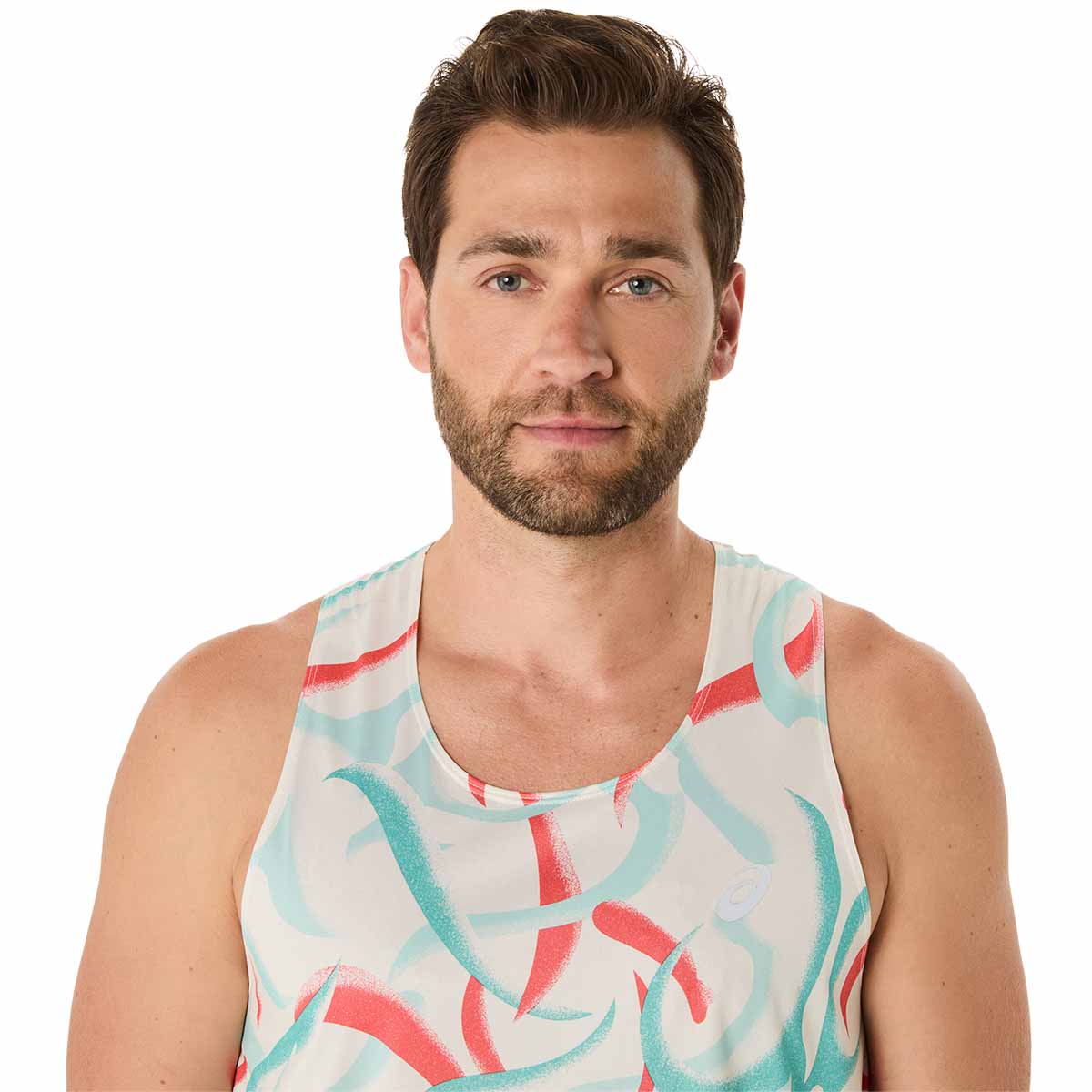 Asics Road All Over Print Singlet Men גופיית ריצה לגברים
