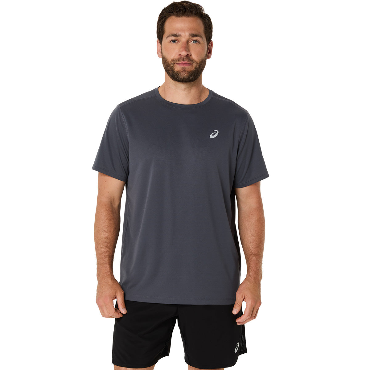 Asics Core SS Top Men Carrier Grey חולצת ריצה לגברים אסיקס