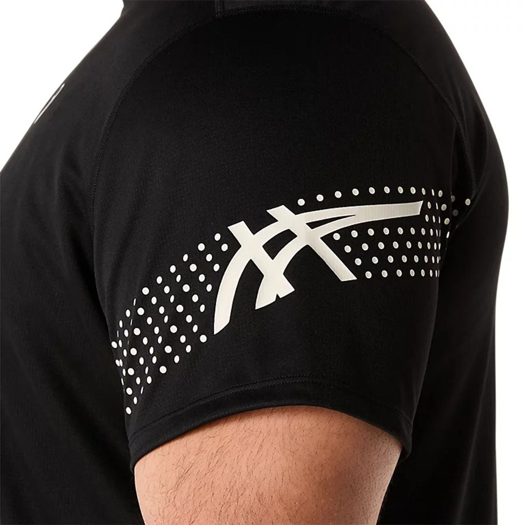 Asics Icon Ss Top Black Men חולצת ריצה לגבר