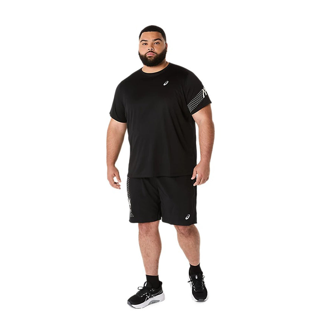 Asics Icon Ss Top Black Men חולצת ריצה לגבר