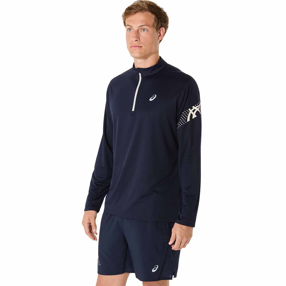 Asics Icon Ls 1/2 Zip Men Midnight חולצת ריצה לגברים אסיקס