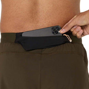 Asics Road 5In Short Man Brown Stone Mantle Green מכנסי ריצה אסיקס לגברים