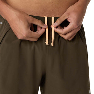 Asics Road 5In Short Man Brown Stone Mantle Green מכנסי ריצה אסיקס לגברים