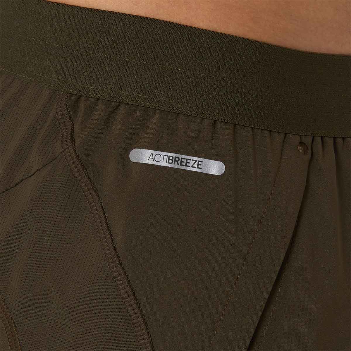 Asics Road 5In Short Man Brown Stone Mantle Green מכנסי ריצה אסיקס לגברים