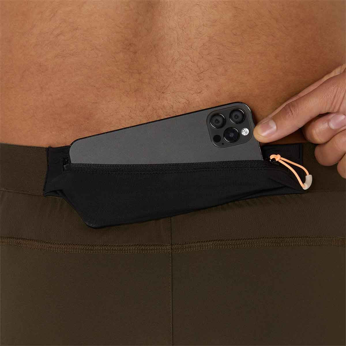 Asics Road 7In Short Man Brown Stone Mantle Green מכנסי ריצה אסיקס לגברים