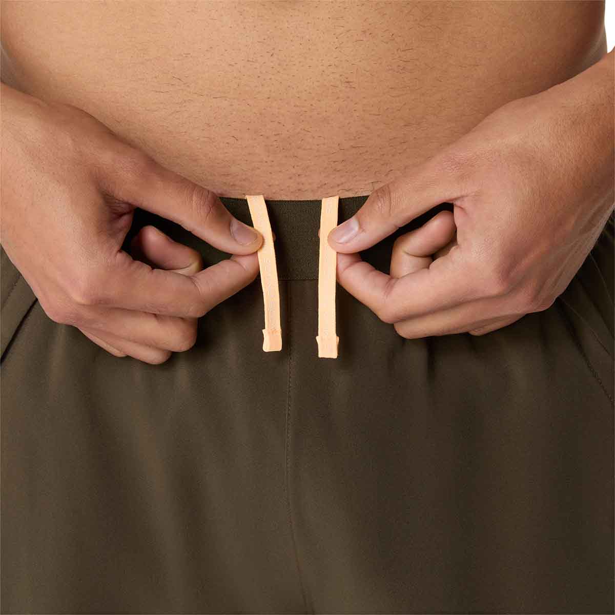 Asics Road 7In Short Man Brown Stone Mantle Green מכנסי ריצה אסיקס לגברים