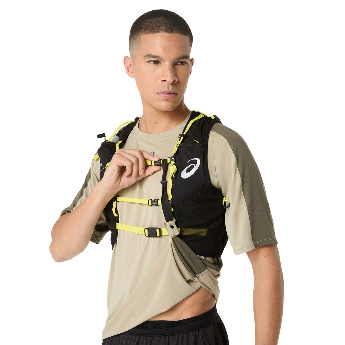 Asics Fujitrail Elite Ss Top Man Mantle Green Khaki חולצת ריצה לגברים