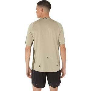 Asics Fujitrail Elite Ss Top Man Mantle Green Khaki חולצת ריצה לגברים