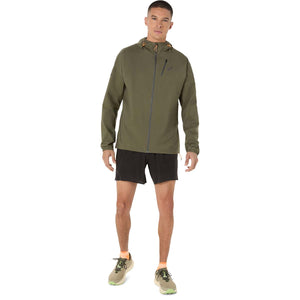 Asics Fujitrail Elite Waterproof Jacket Man Mantle Green ג'קט ריצה עמיד למים לגברים