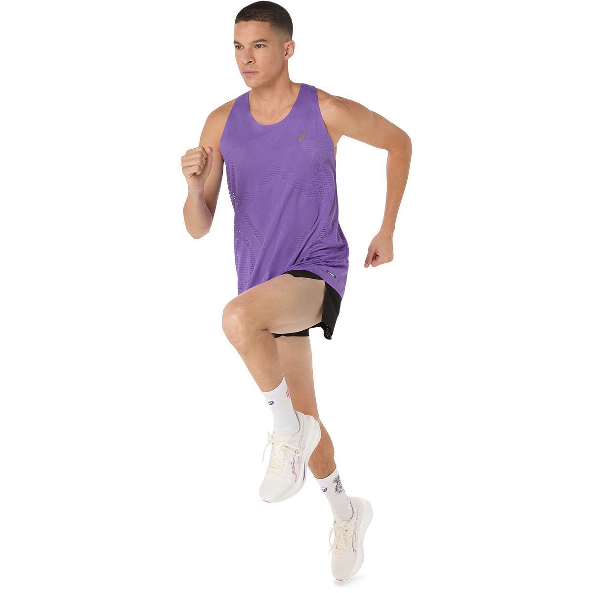 Asics Metarun Singlet Man Edo Purple גופיית ריצה לגברים