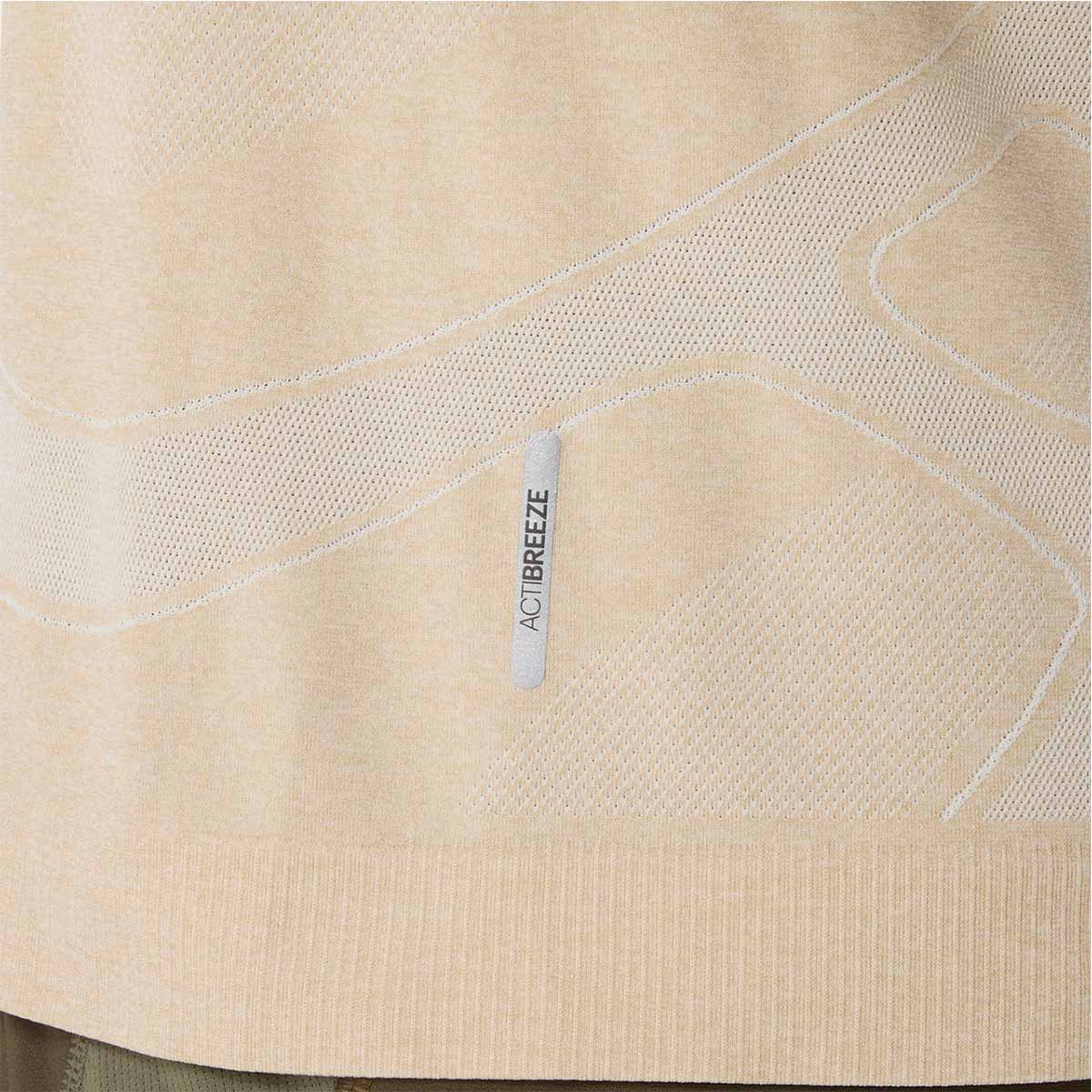 Asics Road Seamless Ss Top Man Cream חולצת אסיקס ריצה לגברים