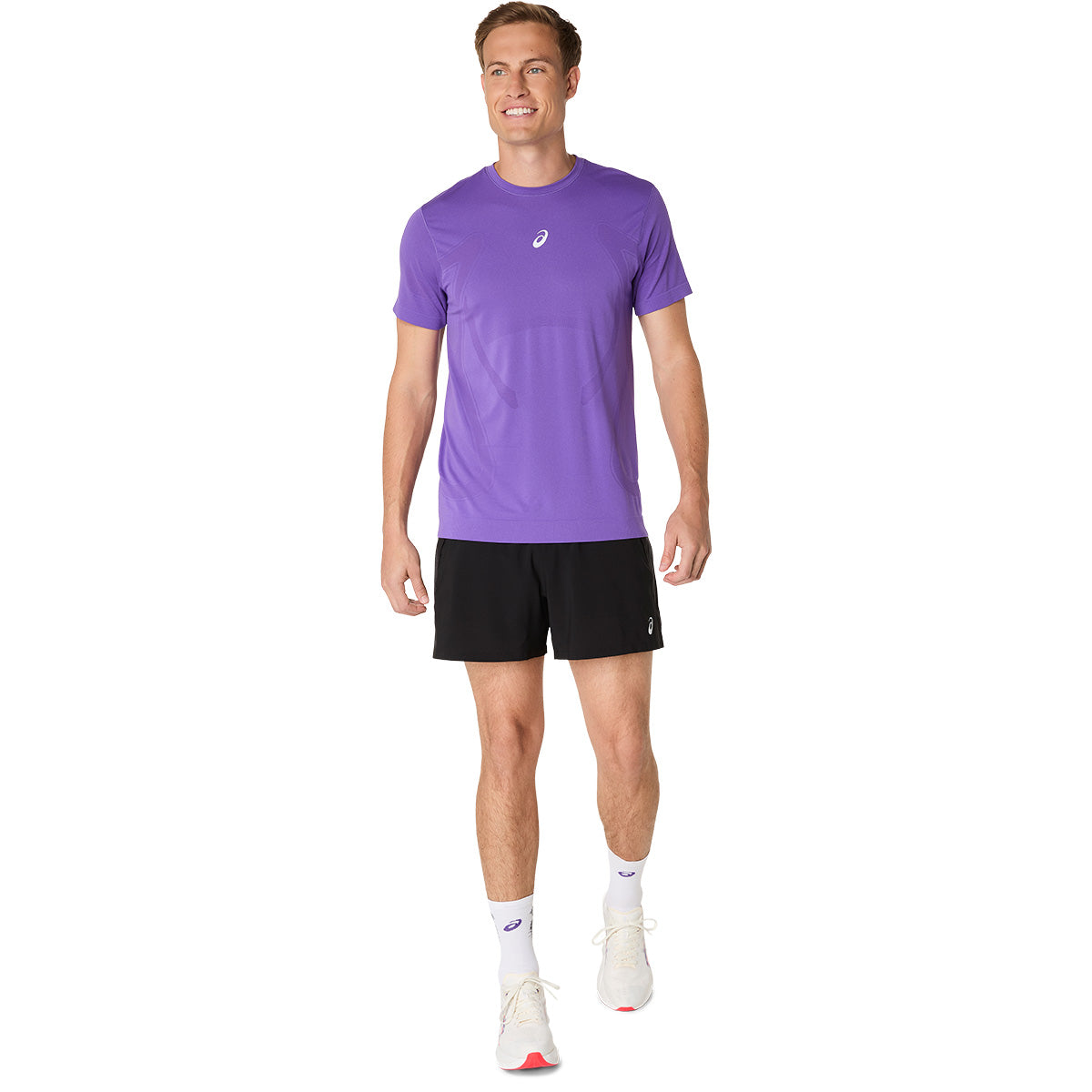 Asics Road Seamless Ss Top Man Edo Purple חולצת ריצה אסיקס לגברים