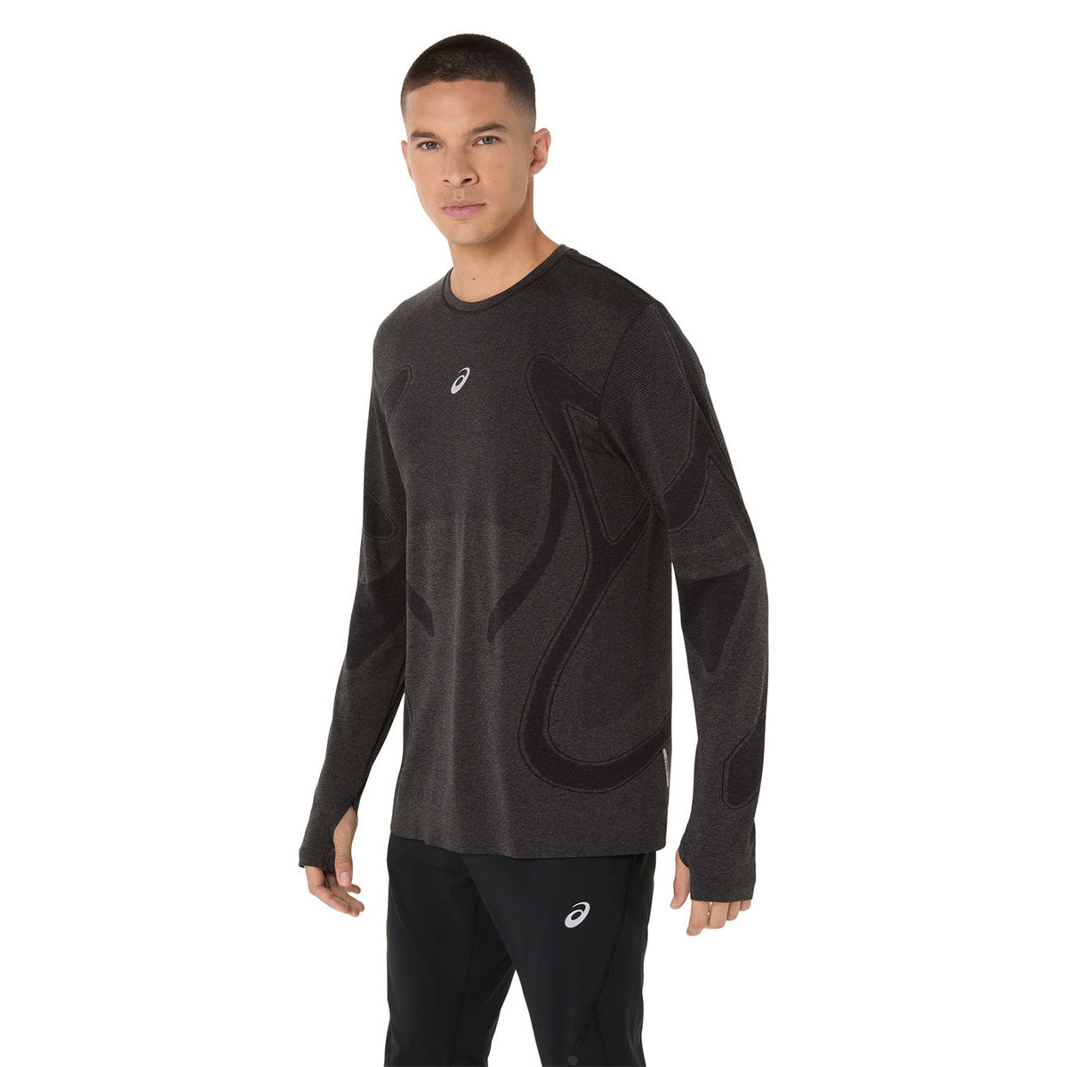 Asics Road Seamless Ls Top Man Performance Black חולצת ריצה ארוכה אסיקס לגברים