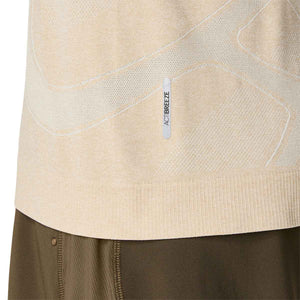 Asics Road Seamless Ls Top Man Cream חולצת ריצה ארוכה לגברים