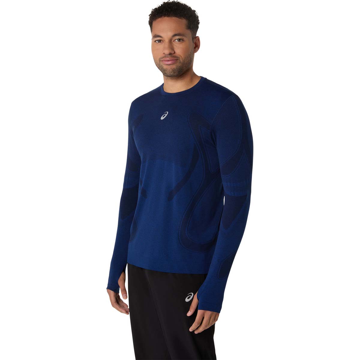 Asics Road Seamless Ls Top Man Midnight חולצת ריצה ארוכה אסיקס לגברים
