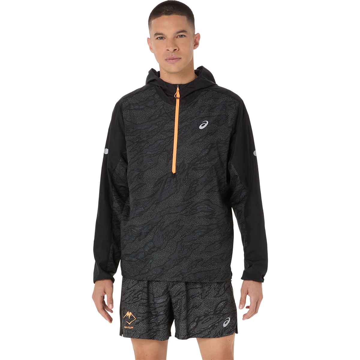 Asics Fujitrail Packable Windbreaker Man Performance Black מעיל ריצה מתקפל לגברים