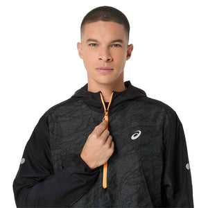 Asics Fujitrail Packable Windbreaker Man Performance Black מעיל ריצה מתקפל לגברים