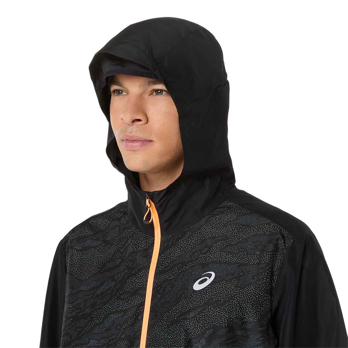 Asics Fujitrail Packable Windbreaker Man Performance Black מעיל ריצה מתקפל לגברים