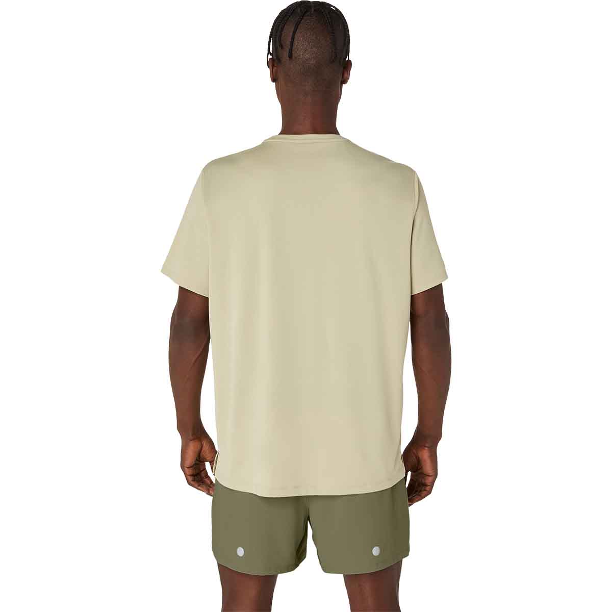Asics Fujitrail Logo Ss Top Man Khaki חולצת ריצה קצרה לגברים