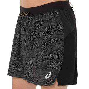 Asics Fujitrail All Over Print 5In Short Men Man Performance Black מכנס ריצה לגברים