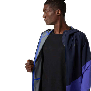 Asics Metarun Legend Jacket Men Midnight Cobalt Burst Illuminate Green ג'קט ריצה לגברים