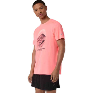 Asics Fujitrail Logo SS Top Men Sun Coral חולצת ריצה לגברים