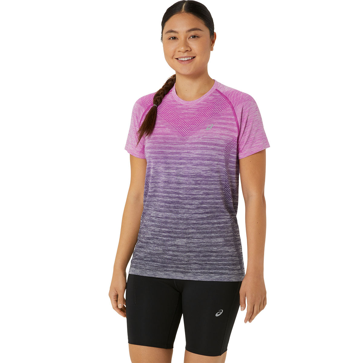 Asics Seamless SS Top Bold Magenta Blue Expanse חולצת אסיקס לנשים