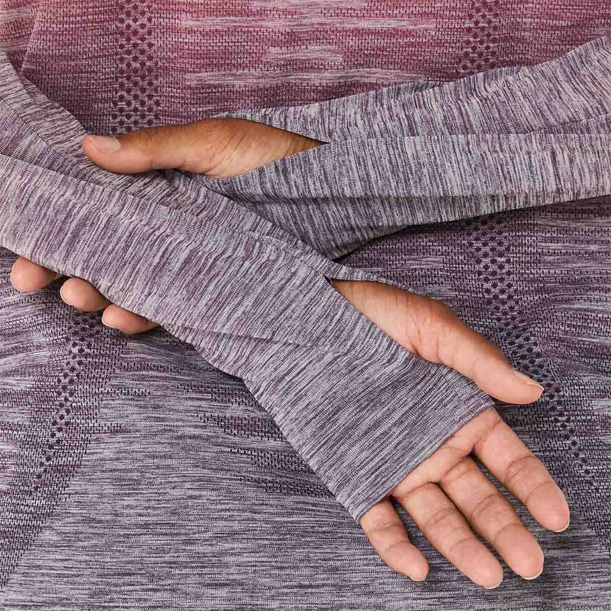 Asics Seamless Ls Top Women Coral Reef Greyish Purple חולצת ריצה לנשים אסיקס