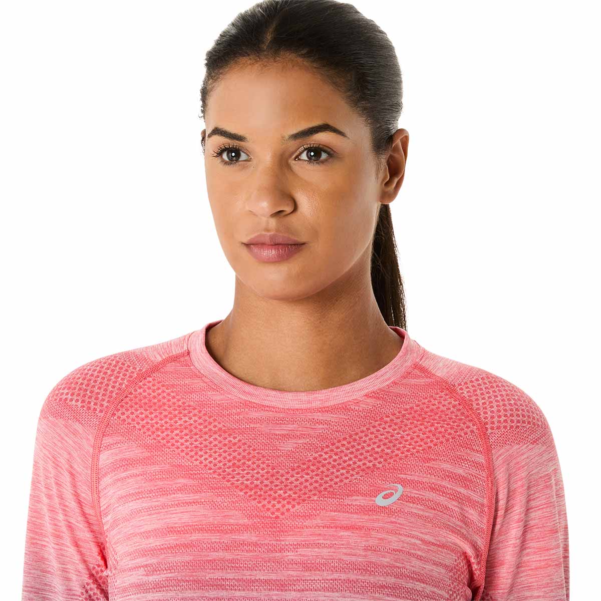 Asics Seamless Ls Top Women Coral Reef Greyish Purple חולצת ריצה לנשים אסיקס