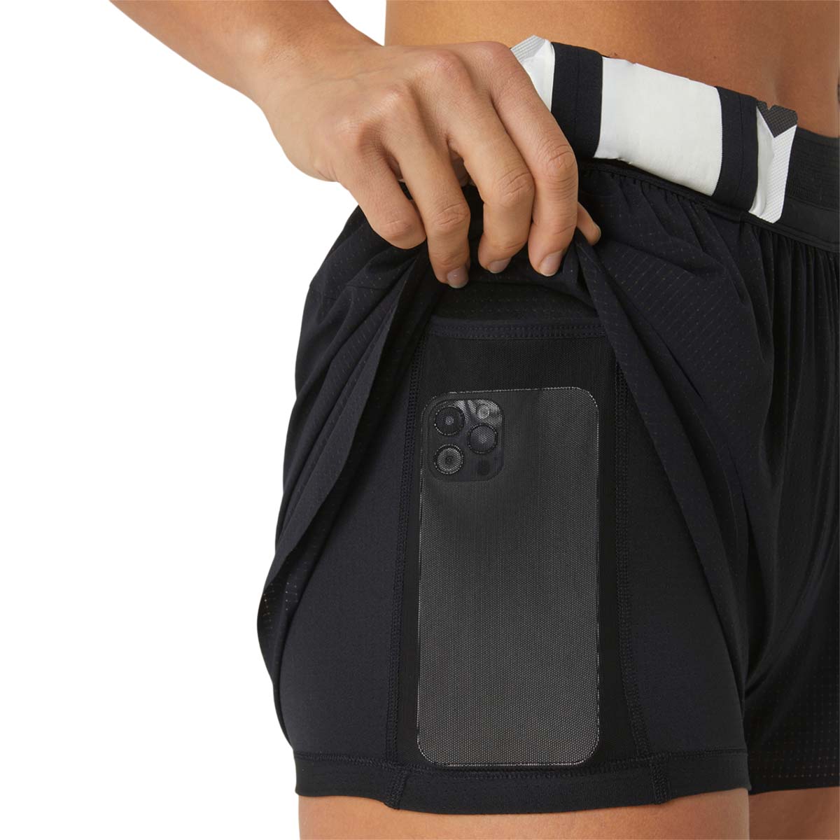 Asics Metarun Split Short Performance Black מכנסי ריצה לנשים