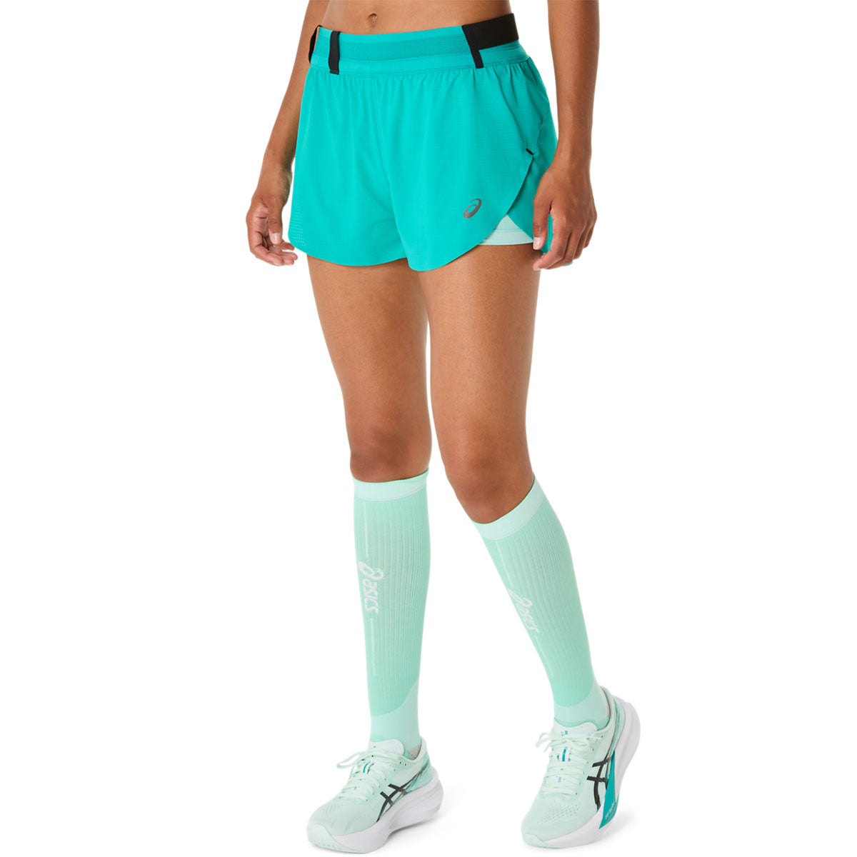 Asics Metarun Split Short Wave Teal Women מכנסי ריצה אסיקס נשים