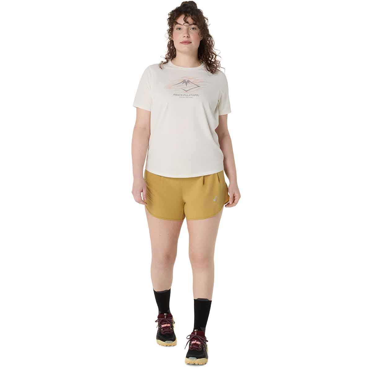 Asics Road 3.5In Short Woman Lemongrass מכנסי קיצה קצרות לנשים