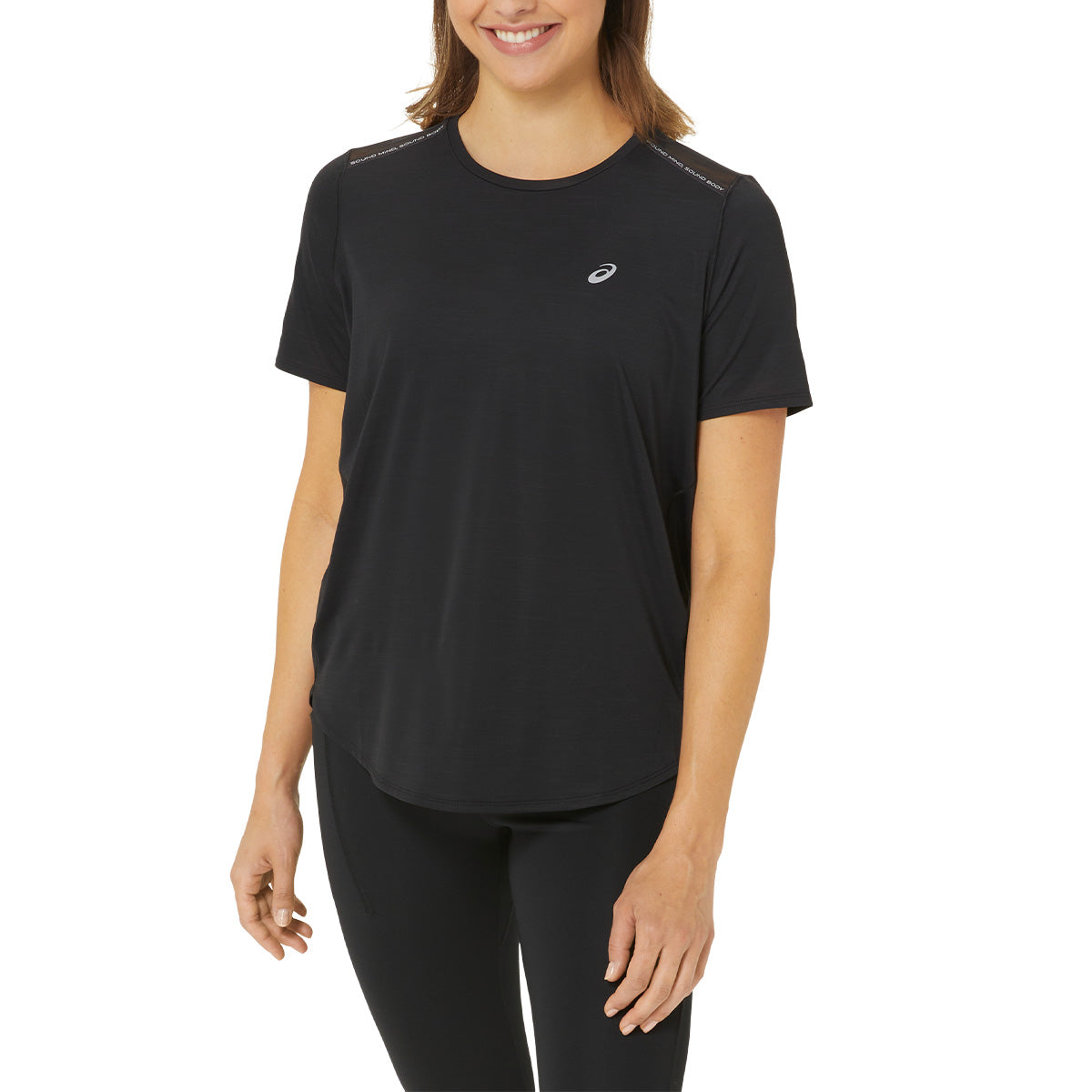 Asics Road Ss Top Women Black חולצת ריצה לנשים אסיקס